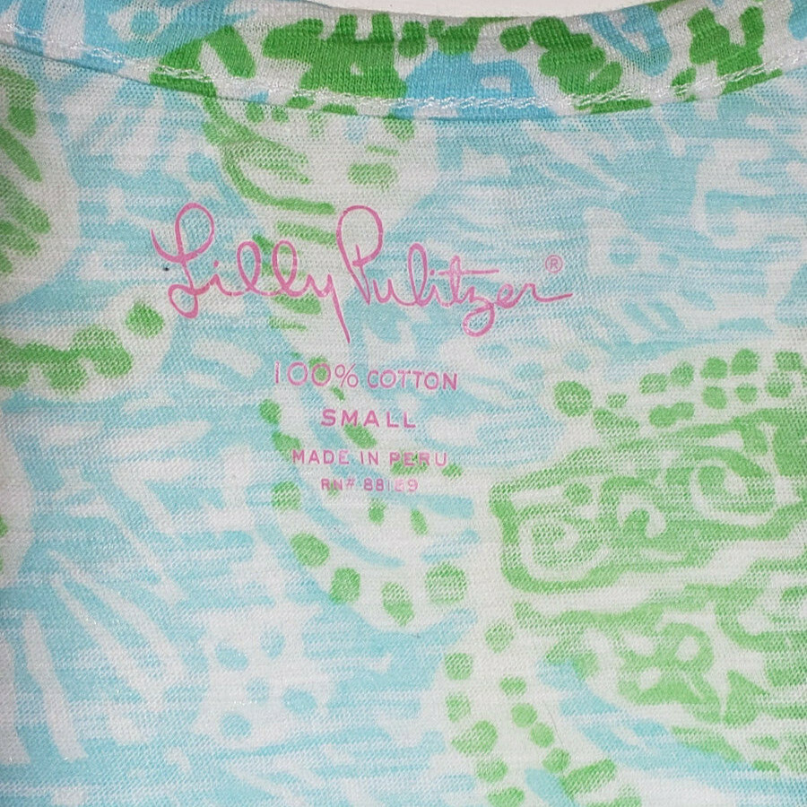 Lilly Pulitzer Size Small Hartley Tank Top Get Crackin Multi Color Blue Green