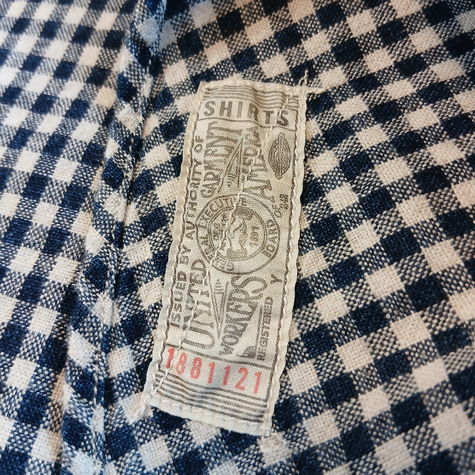 Freewheelers 1223005 Locomotive Fireman Shirt 15 G.F.Stifel Indigo Check Japan