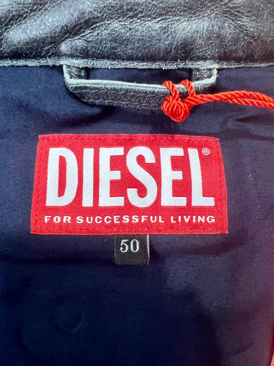 Diesel Men Leather Jacket Size L