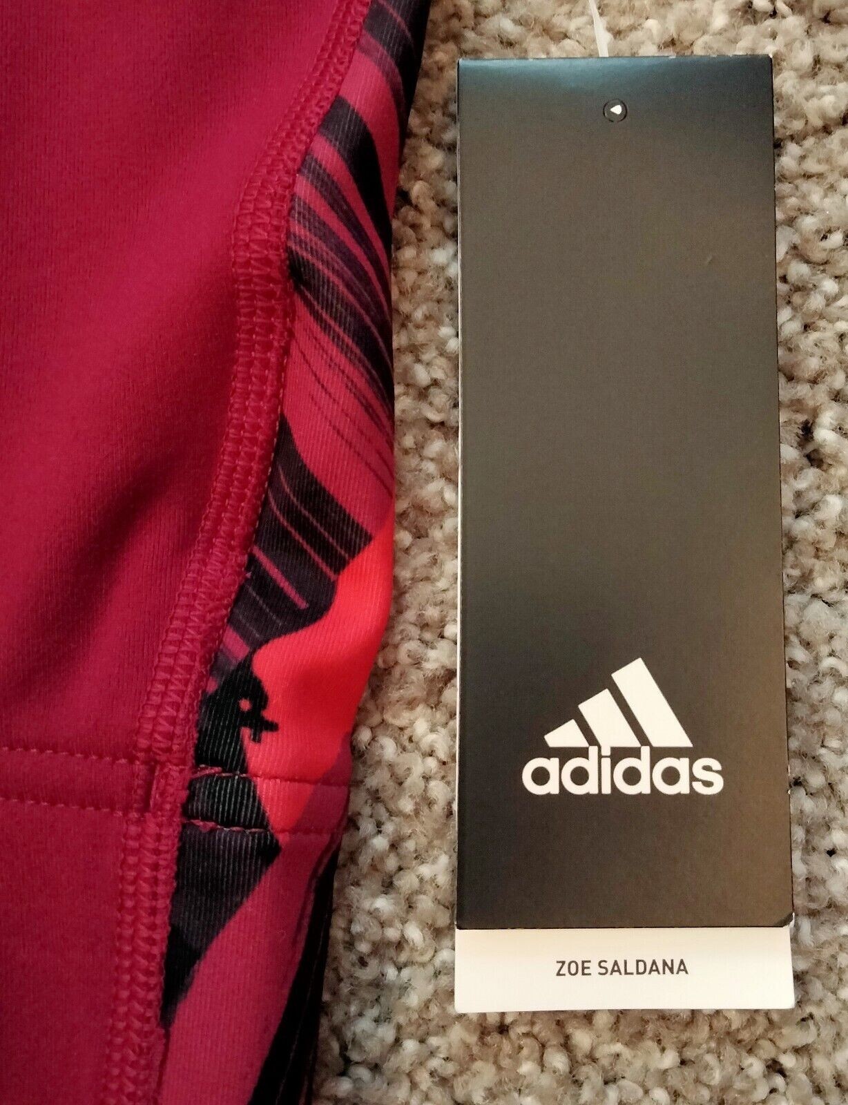 NWT Sz S Women’s Adidas X Zoe Saldana Power Berry Sports Bra Compression Fit