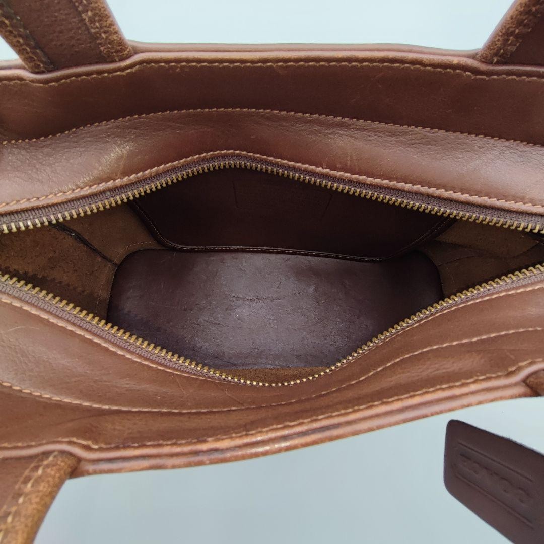 Old Coach Tote Bag with Charm 9303 Bleecker Brown