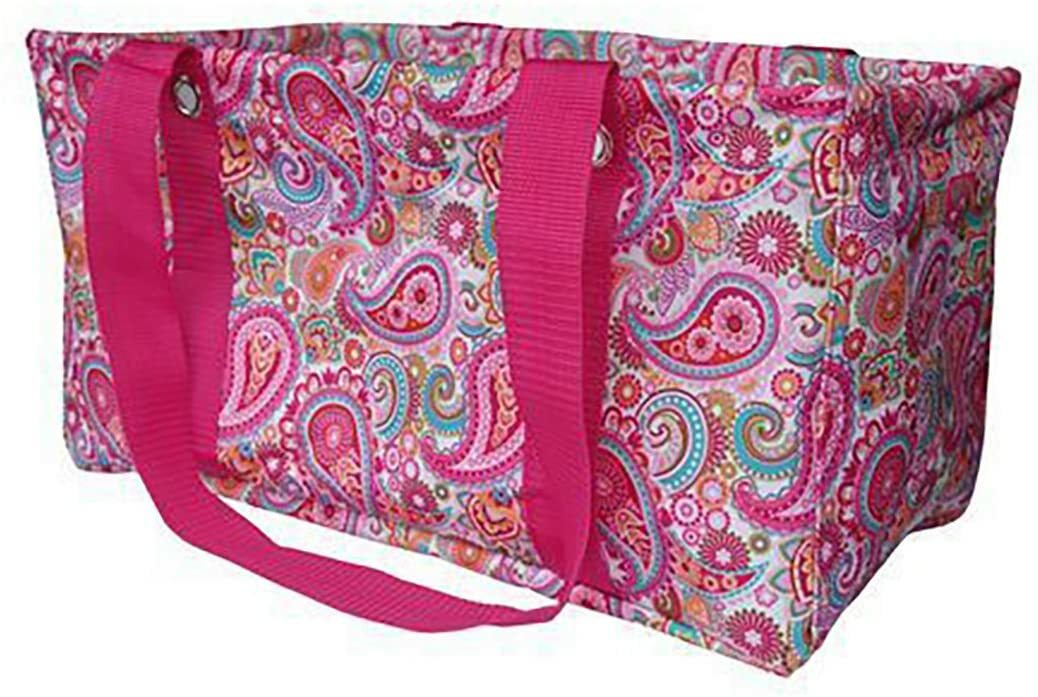 Thirty-one Medium Utility Tote Organizing Laundry Beach Bag Pink Paisley