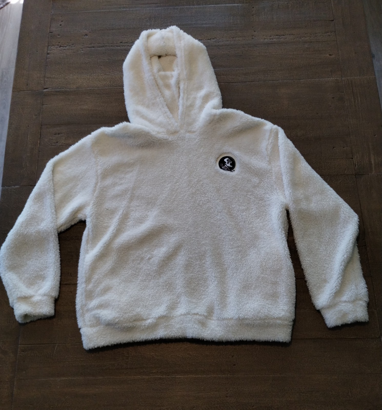 Florida State Seminoles Hoodie Womens Large White Sharpa Soft & Warm Pockets