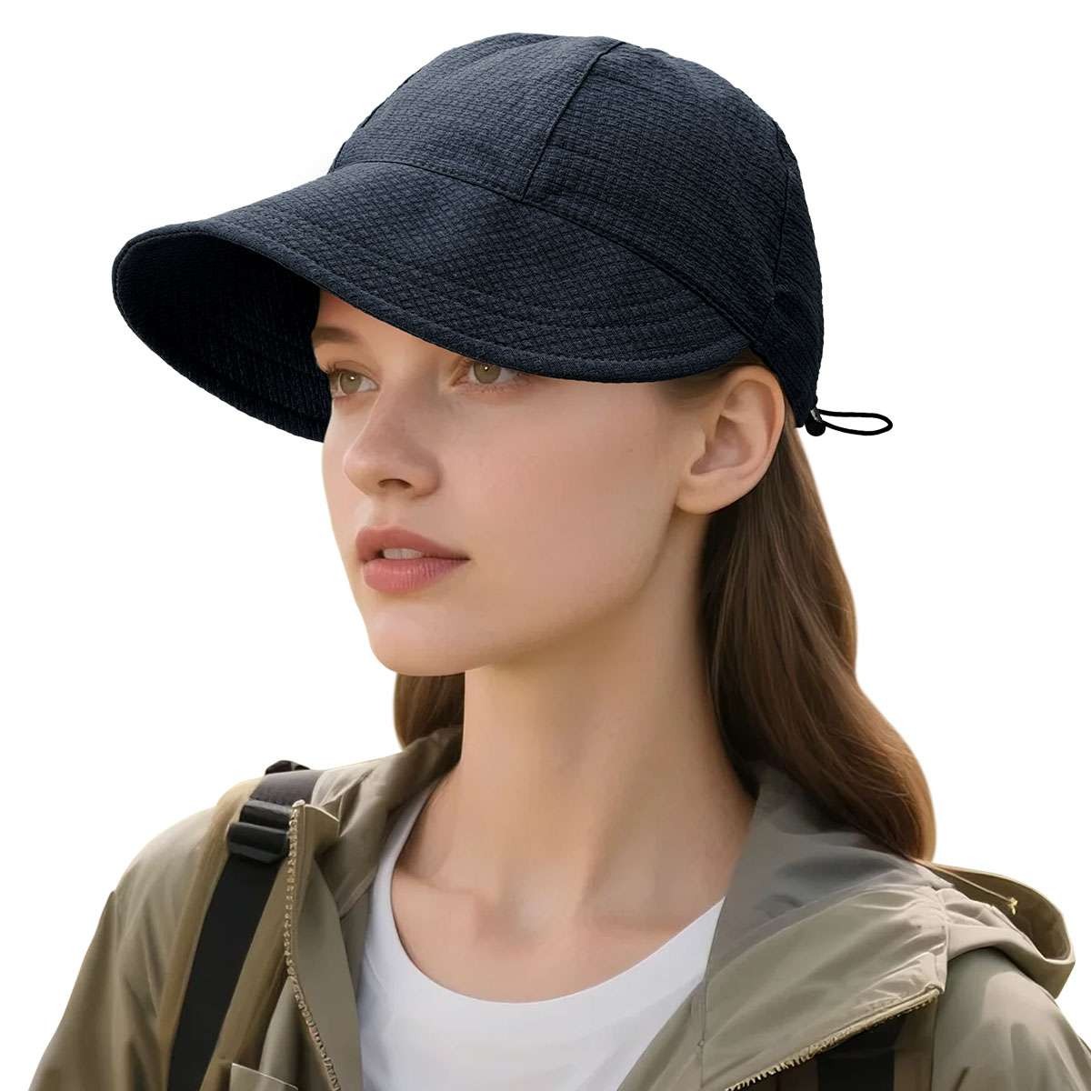 Women Wide Brim Hat Sun Summer Visor Beach Hats Adjustable UV Protection Cap
