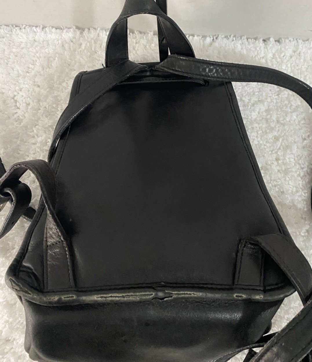 Coach Vintage Leather Daypack Backpack 9960 Black Small Costa Rica READ FLAWS
