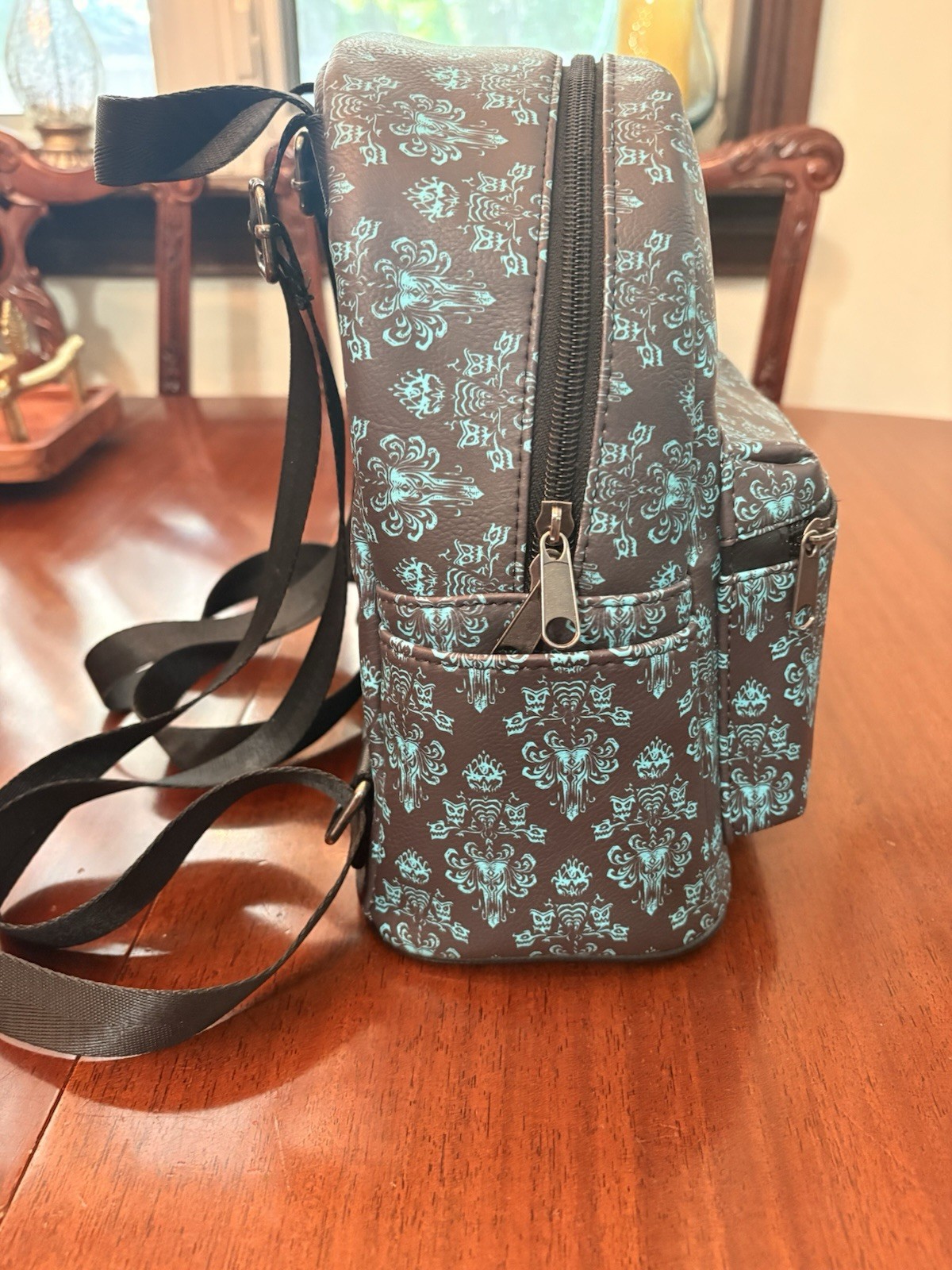 Loungefly Disney Haunted Mansion wallpaper Mini Backpack