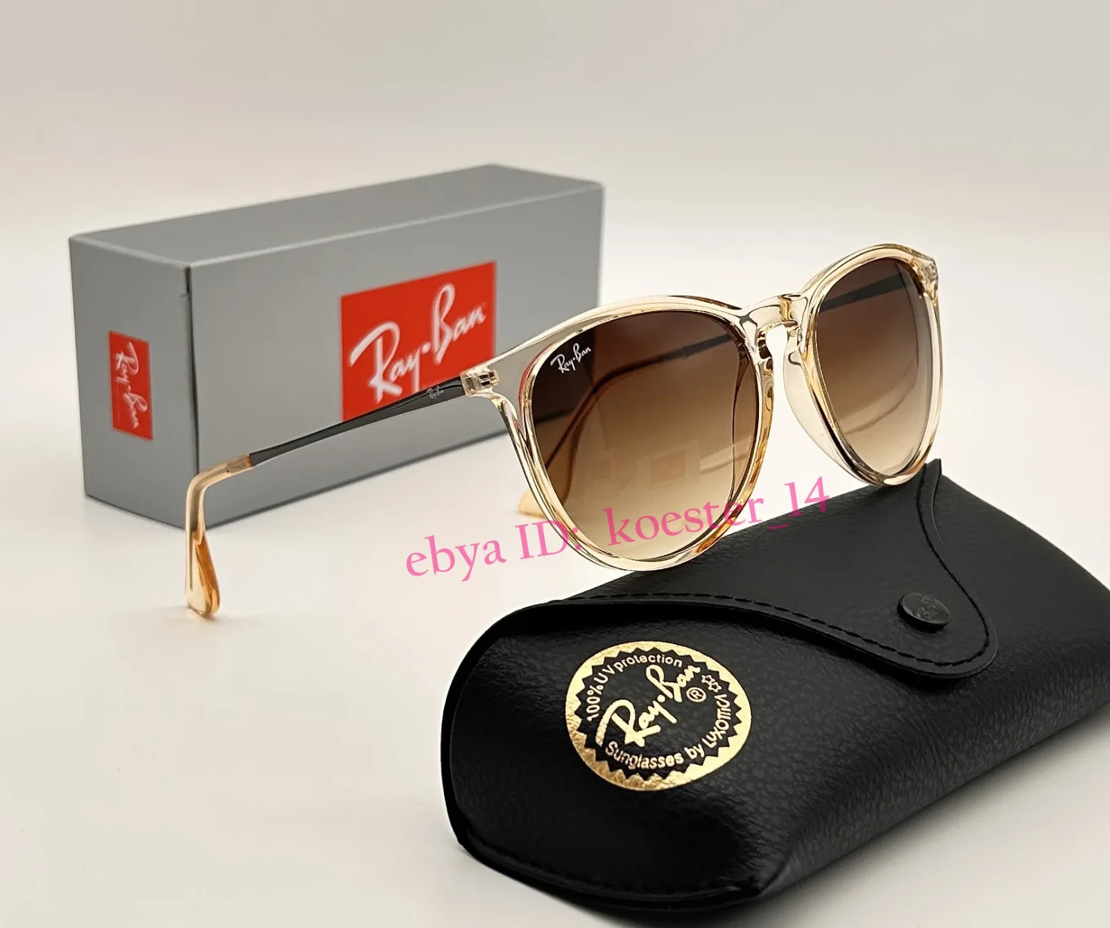 *New* Ray-Ban Erika RB4171 Sunglasses Brown Frame Gradient Lens UV400