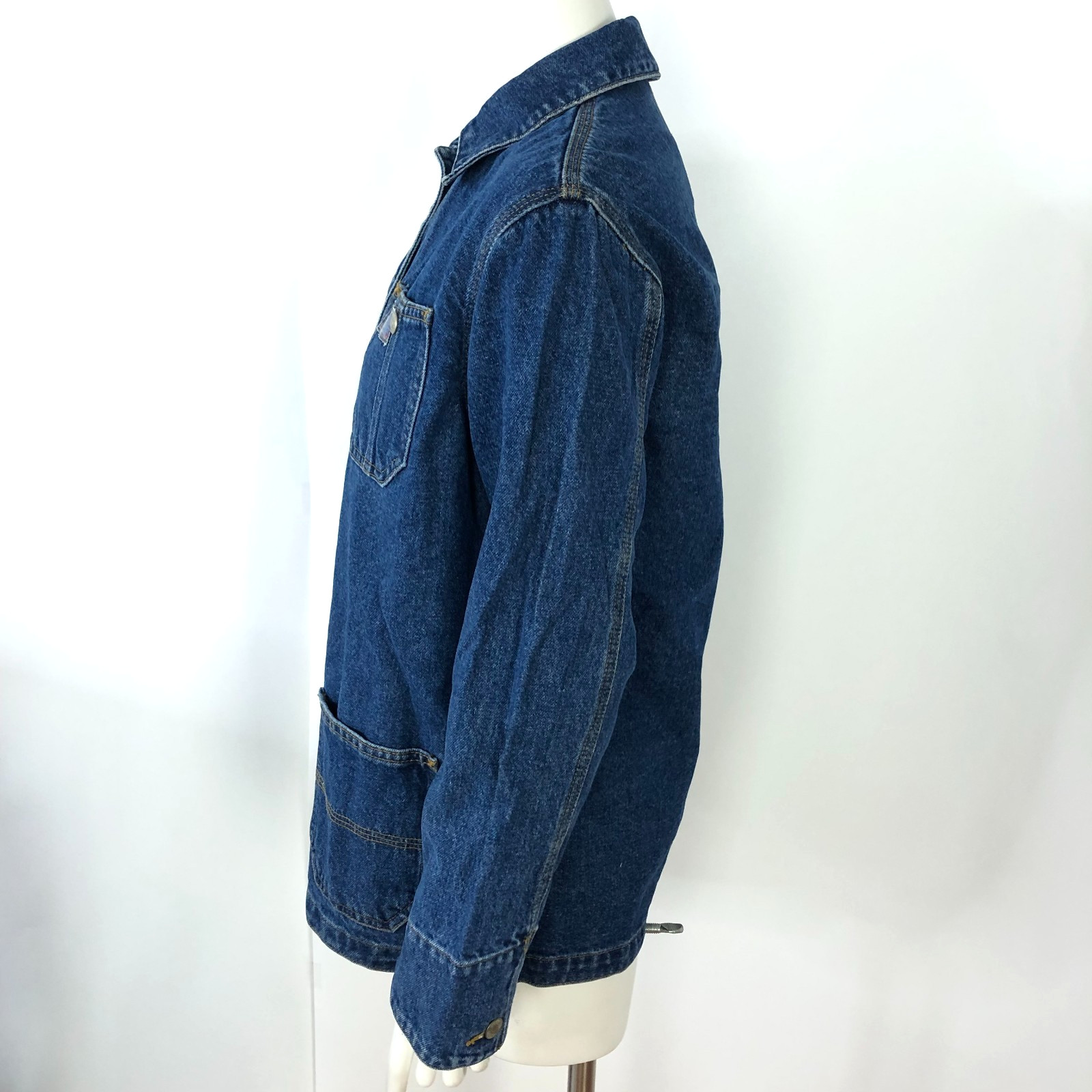 Lauren Jeans Co. PS Petite Small Chore Coat Barn Country Denim Jacket Blue MINT