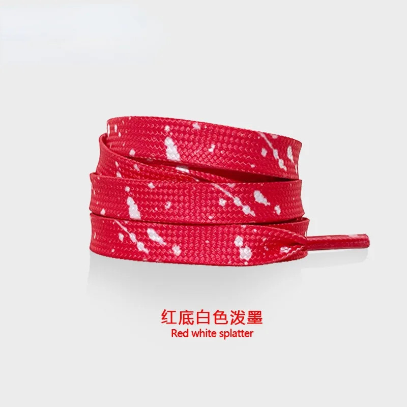 Shoelaces for Sneaker Flat Gilding Printing Ink Splatter Shoelace Colorful Splas