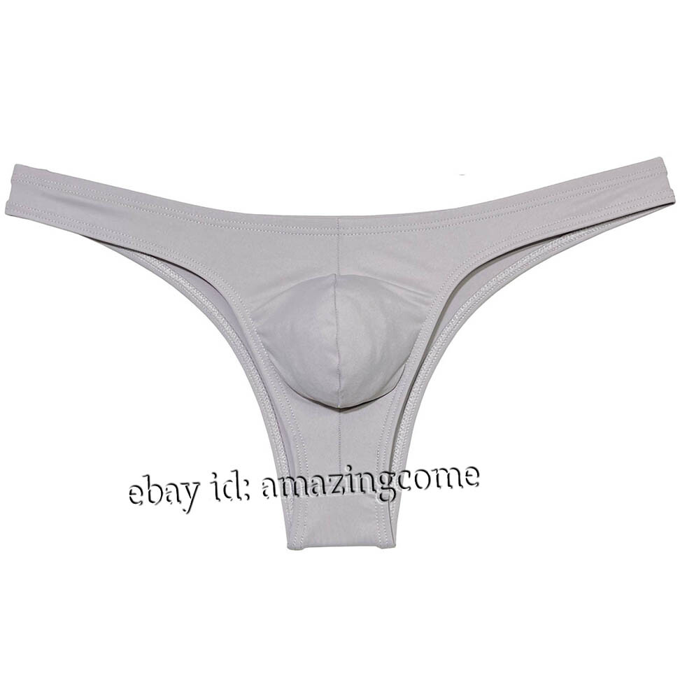 Men Cheeky Briefs Underwear Skin Feel Bikini Briefs Low-rise 1/2 Hip Booty Pants