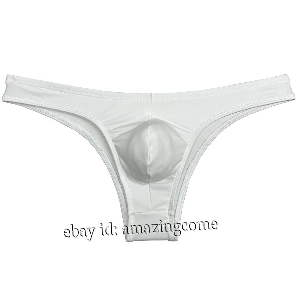Men Cheeky Briefs Underwear Skin Feel Bikini Briefs Low-rise 1/2 Hip Booty Pants