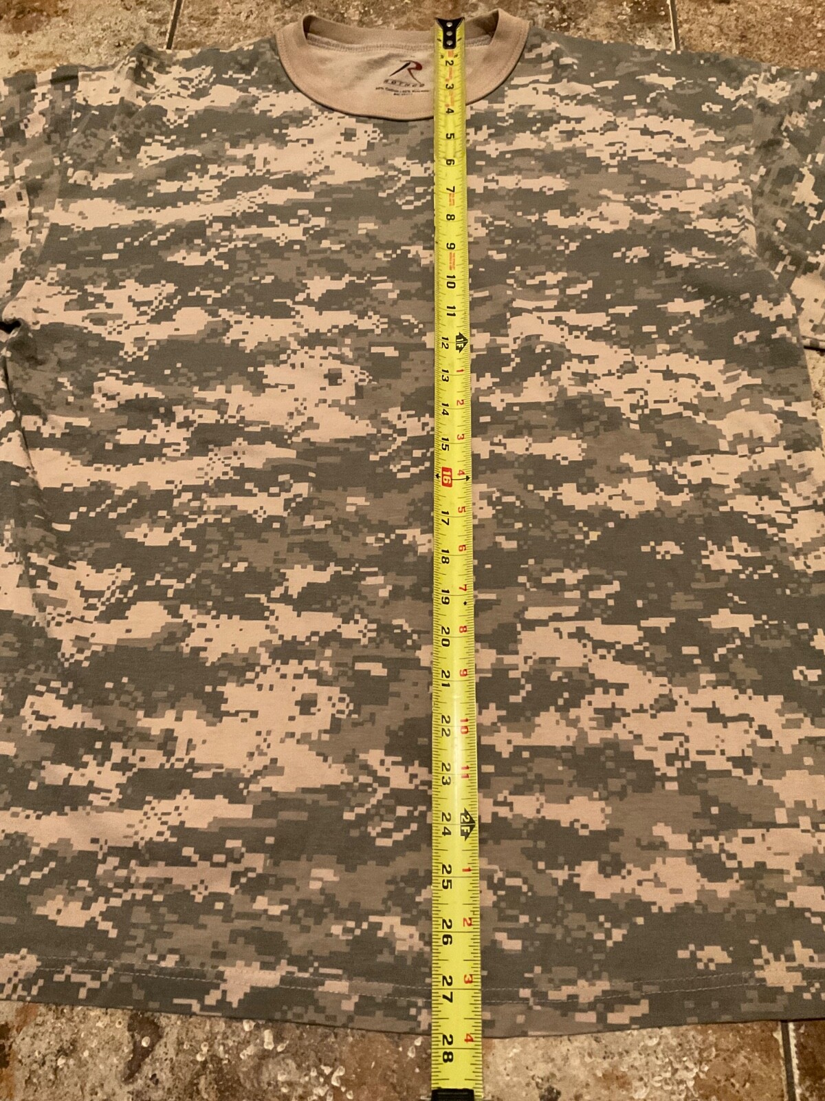 ROTHCO DIGI CAMO RINGER CREW TACTICAL T-SHIRT ( MENS XL ) AS IS PREOWNED