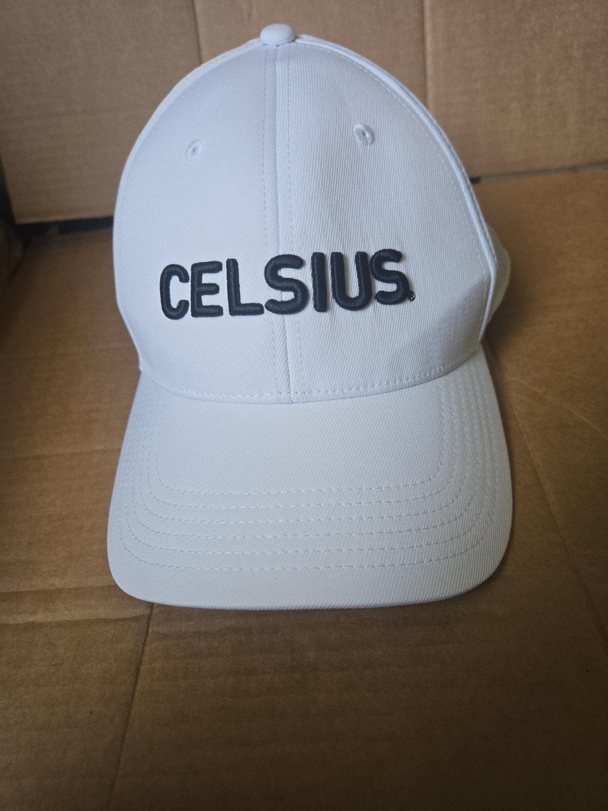 Celsius Energy Drink SNAPBACK Hat Cap White Black Fit Size OSFM Breathable