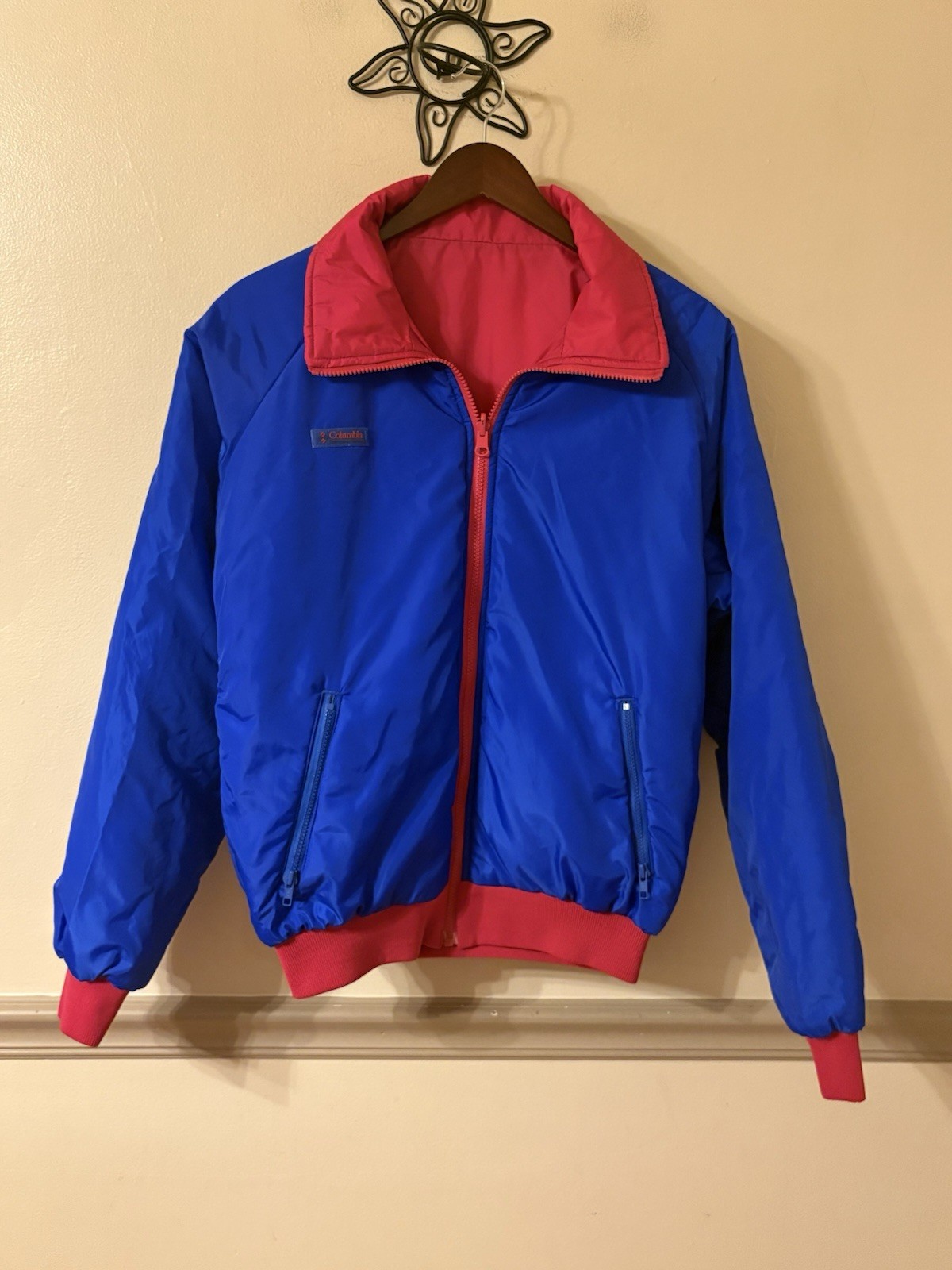 Vintage Columbia Reversible Ski Jacket Thinsulate Men’s M Blue/Red