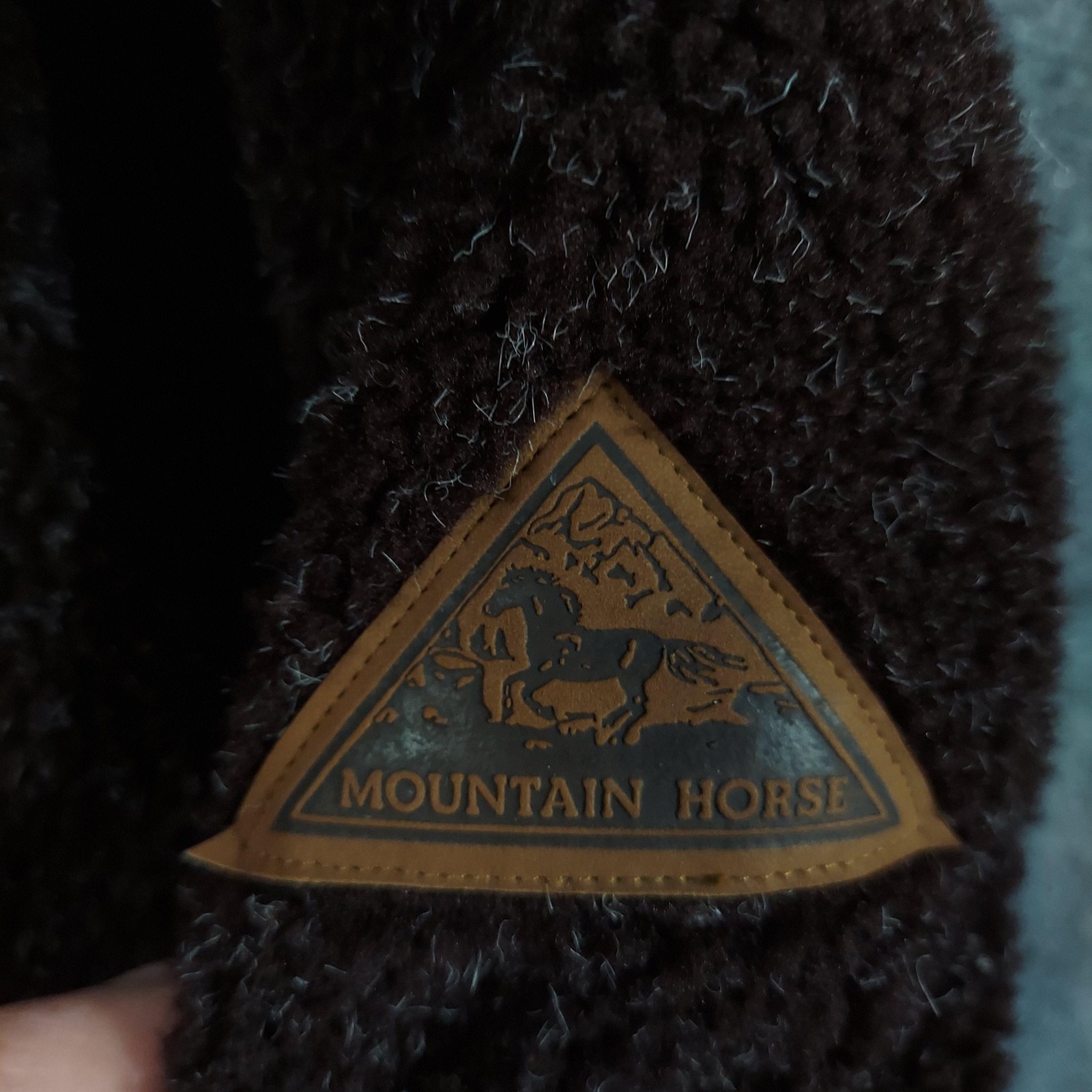 Mountain Horse Jacket Womens Medium Brown Fleece 1/2 Zip Pullover Equestrian