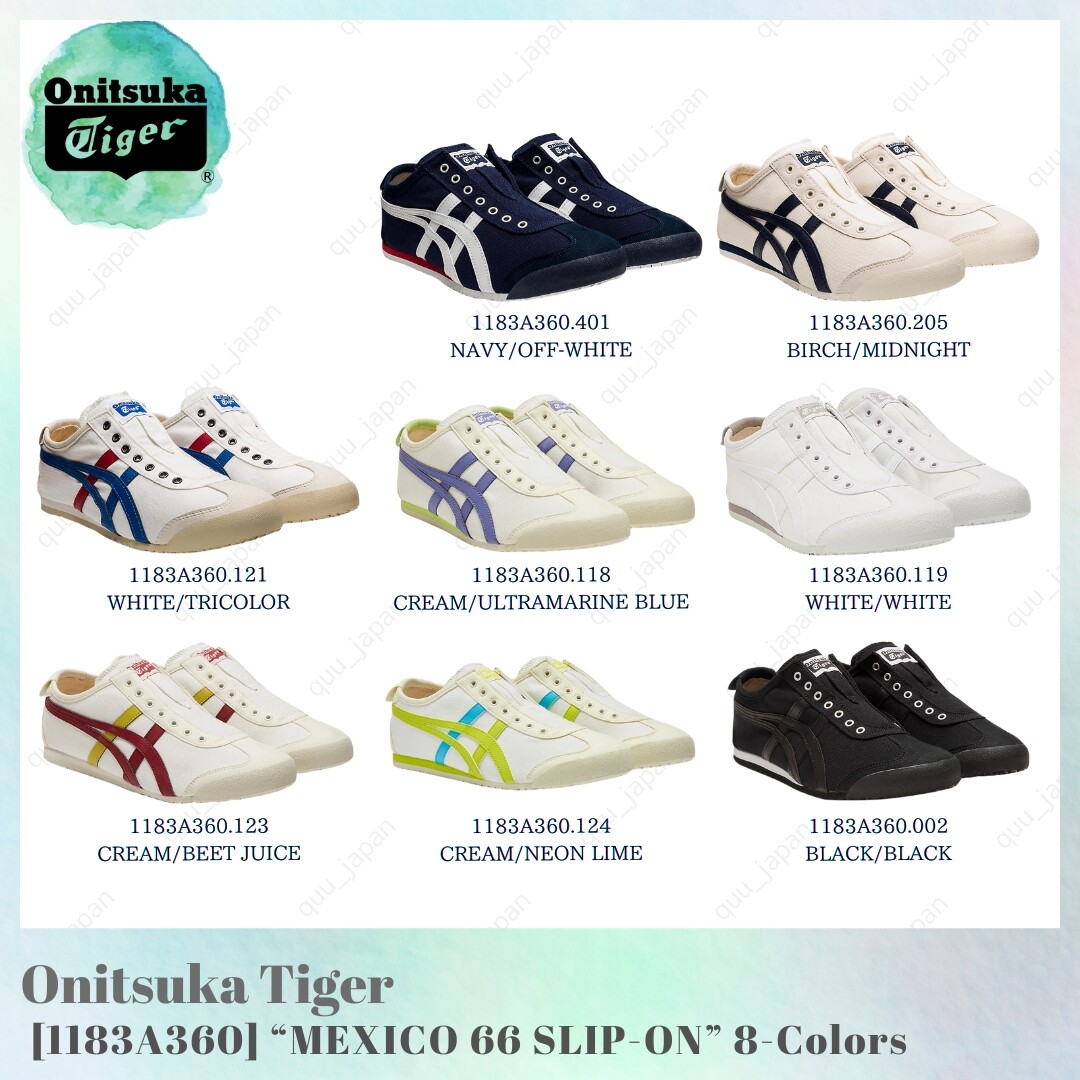 Onitsuka Tiger MEXICO 66 SLIP-ON 1183A360 Unisex 8-Colors Size M4-14 From Japan