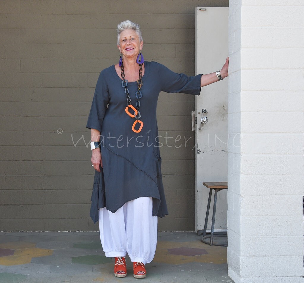WATERSISTER Cotton Gauze TANGO TUNIC Long Top 1(S/M) 2(L/XL) 3(1X) oh my COLORS