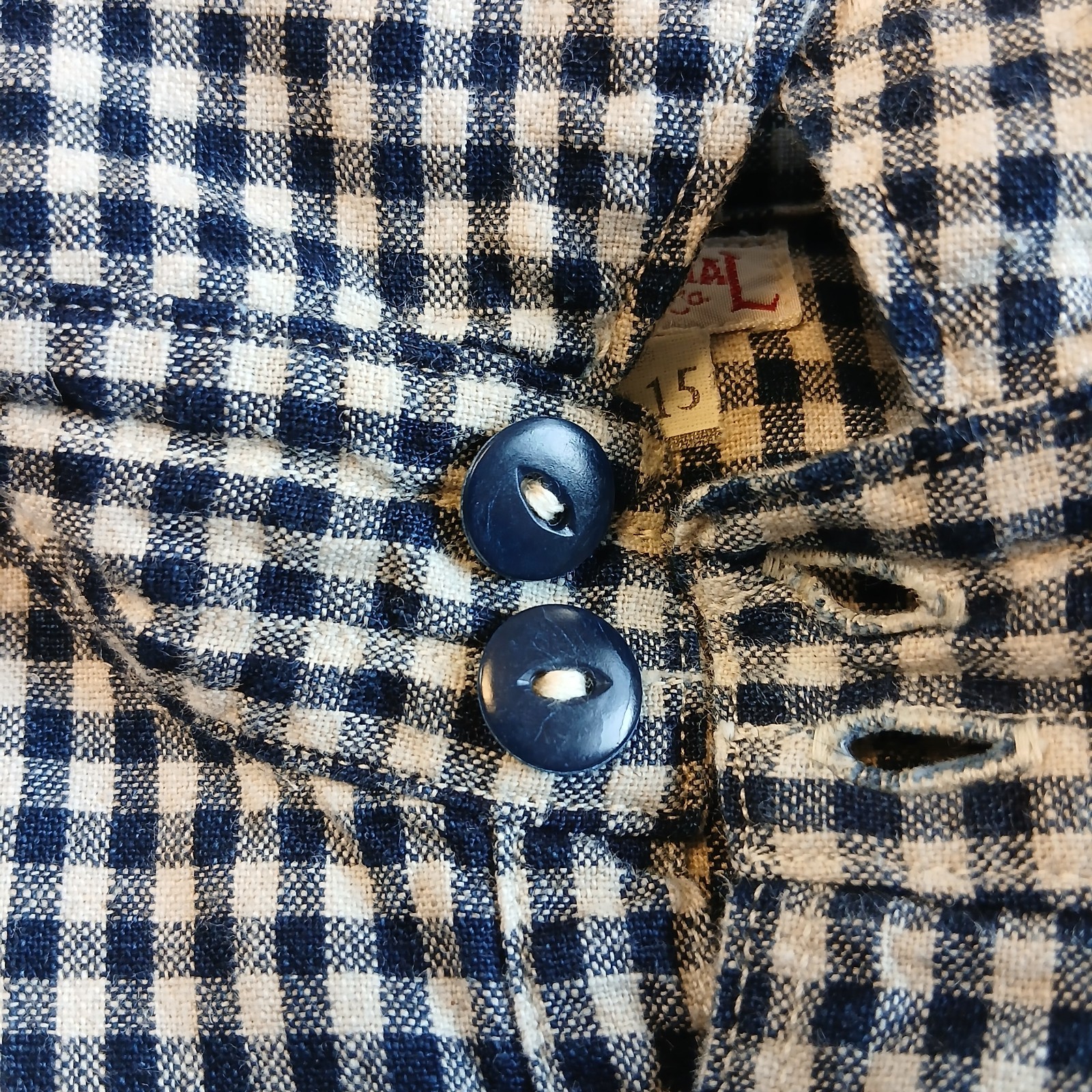 Freewheelers 1223005 Locomotive Fireman Shirt 15 G.F.Stifel Indigo Check Japan