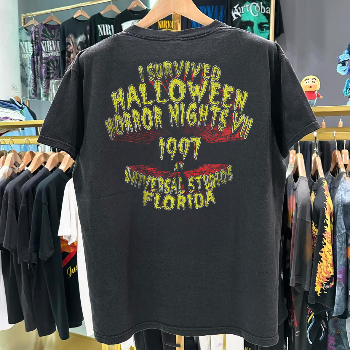 1997 Halloween Horror Nights VII ** Classic T-Shirt Black XL