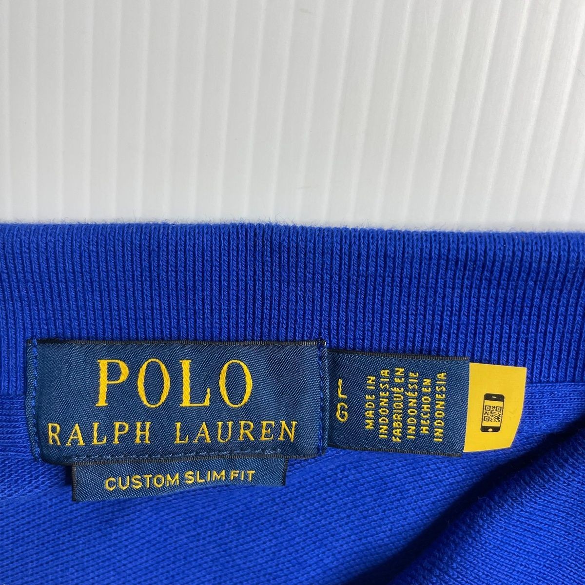 POLO RALPH LAUREN Custom Slim Fit Triple Pony Polo Men’s Size L Blue