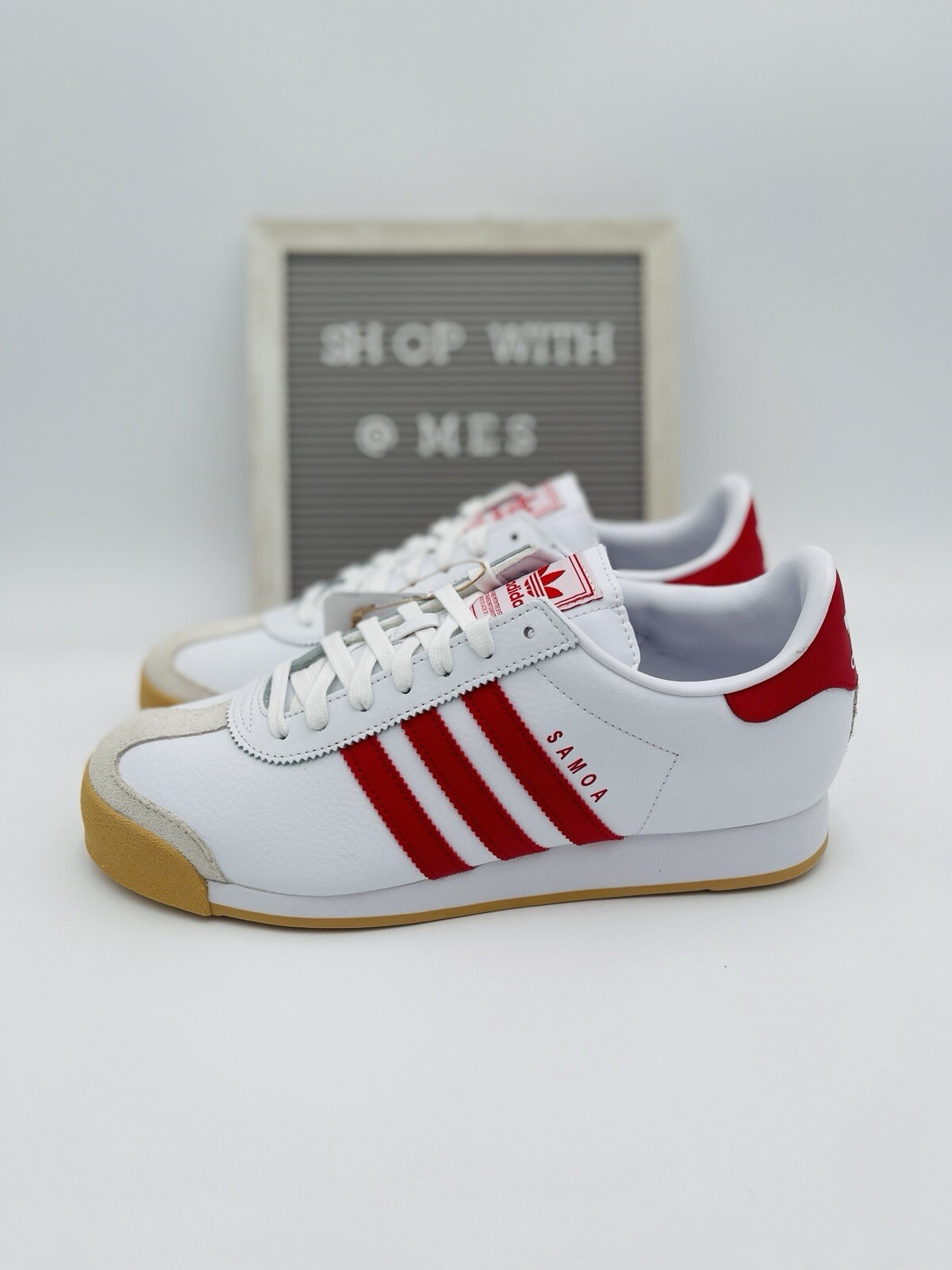 Adidas Samoa Sneakers Original Shoes Cloud White/Better Scarlet JH9079 US 4-12