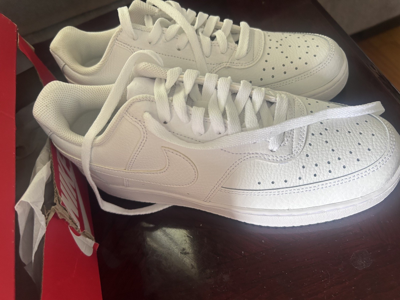 Size9- Nike Court Vision Low Triple White