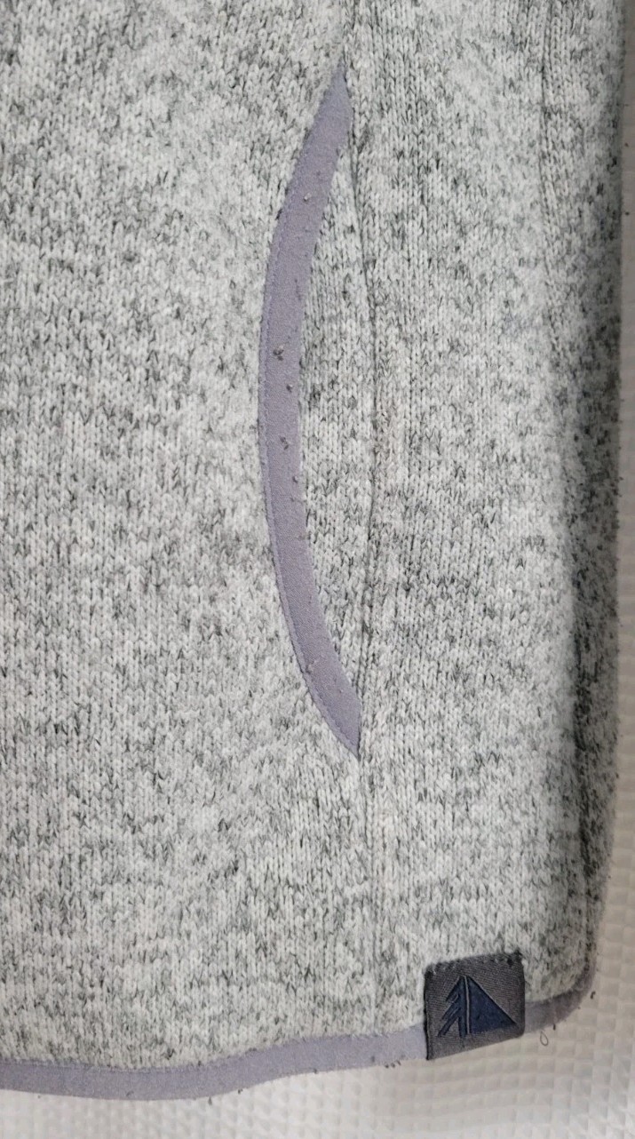 LL Bean Gray 1/4 Snap Pullover Sweatshirt Women’s Regular Small (B16)