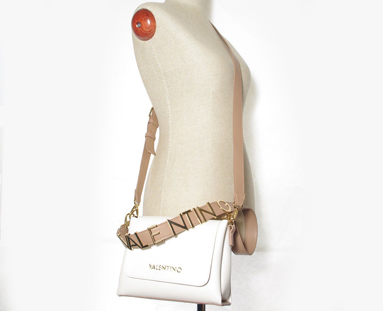 Valentino bags ALEXIA bag bianco cuoio borse a spalla VBS5A806 SATCHEL 22x15x10c