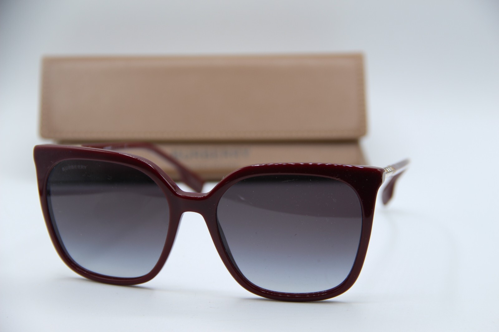 NEW BURBERRY B4347 3403/BG BURGUNDY GRADIENT AUTHENTIC DESIGNER SUNGLASSES 56-17