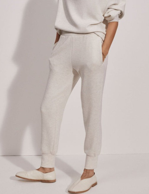 VARLEY The Slim Cuff Doublesoft Jogger Pant 27.5″ in Ivory Marl S $128