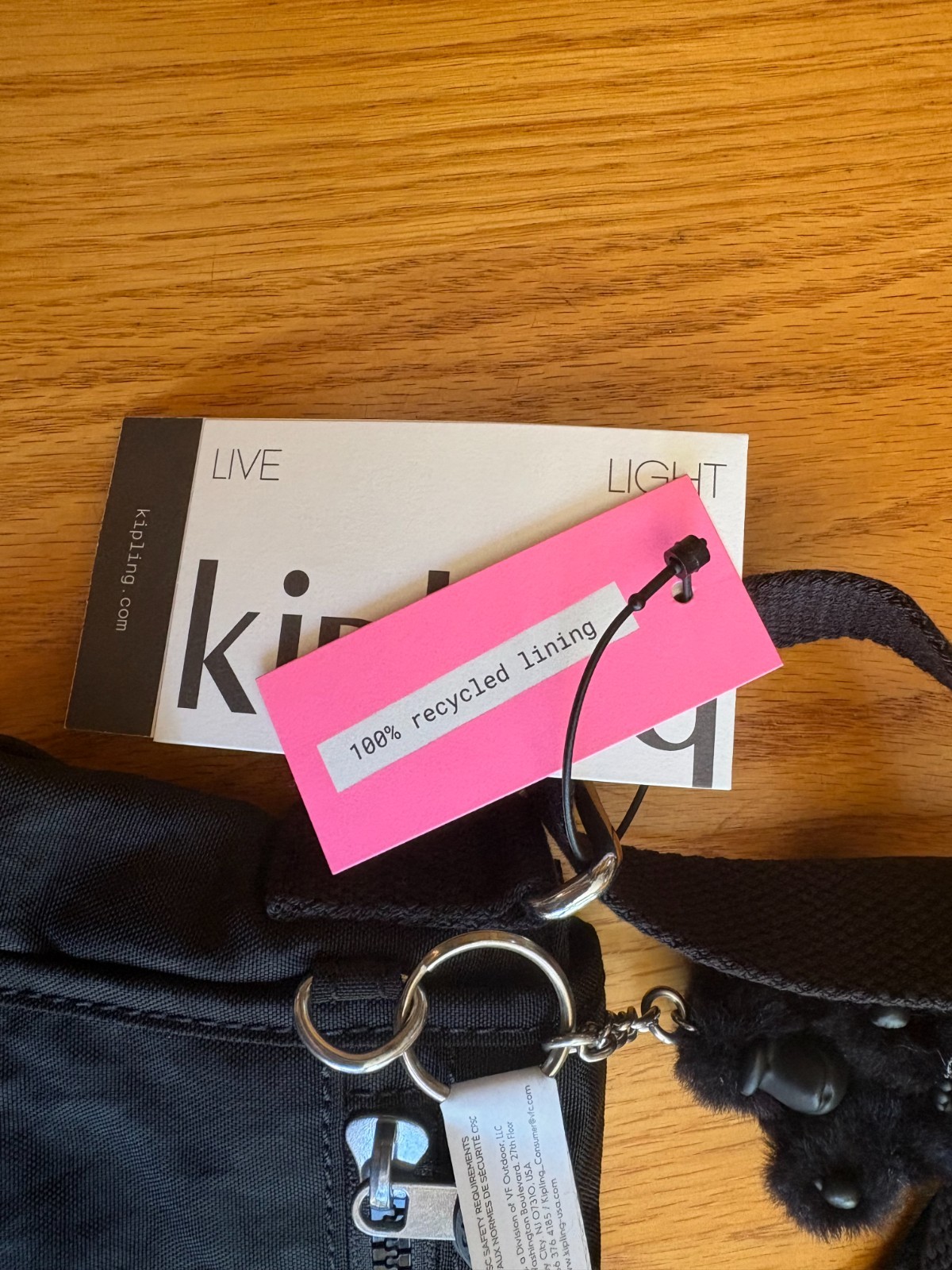 Kipling Mini crossbody bag size 8.5 by 5.5 inches in black