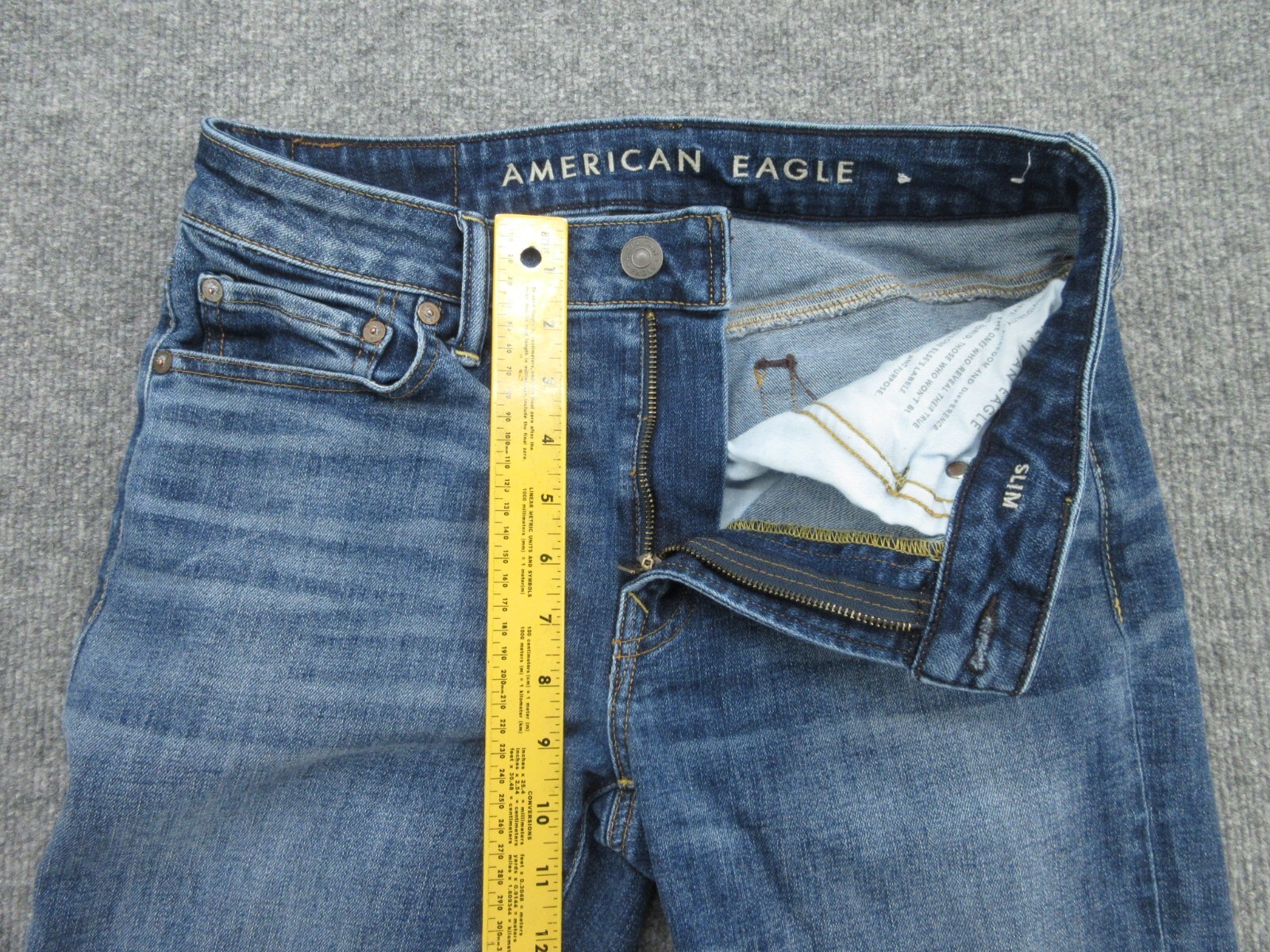 American Eagle Jeans Mens 30×32 Blue Slim Next Level Airflex Denim (FITS 31×31)