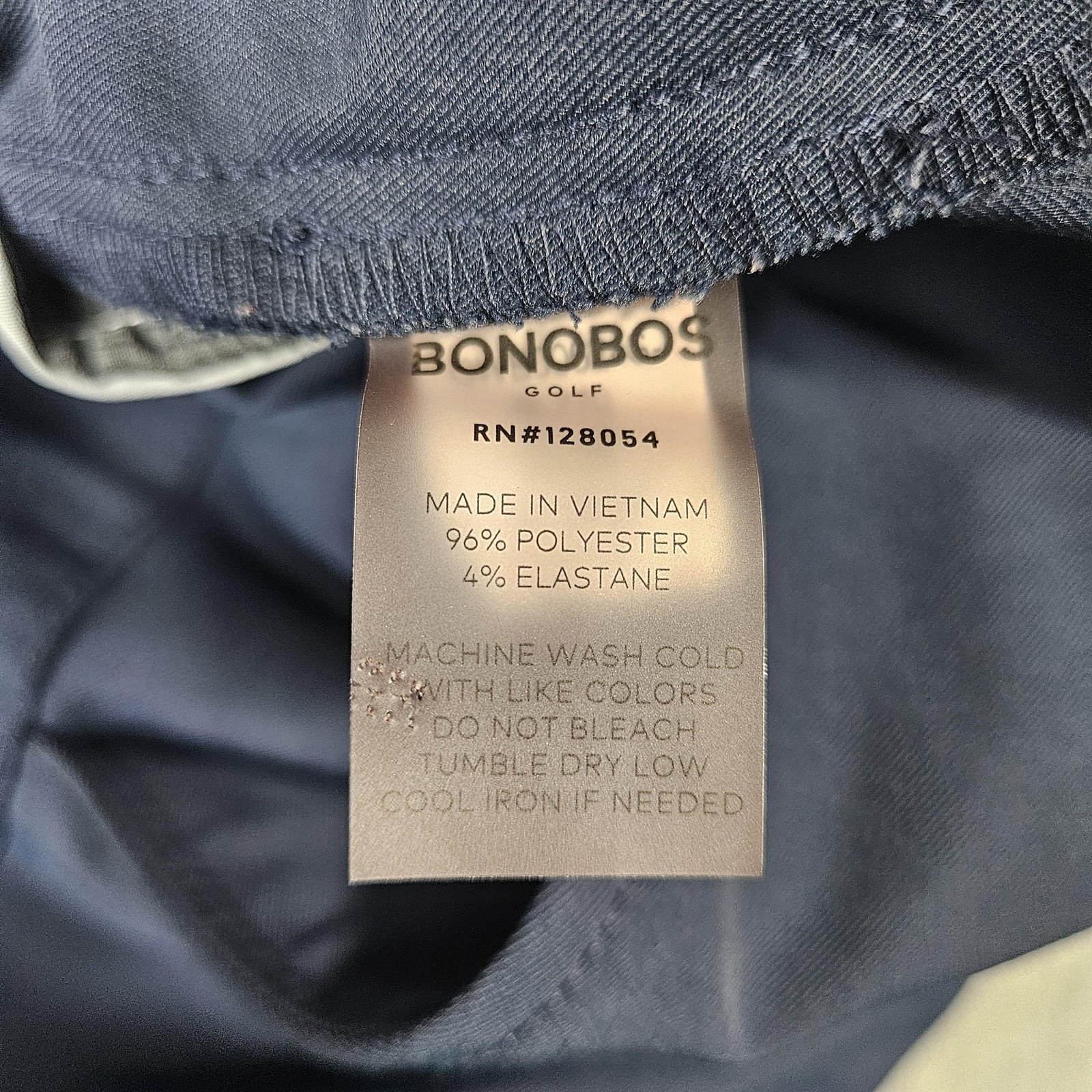 Bonobos Pants Mens 32×28 Blue Chino Slim Golf Microfiber Stretch Tapered