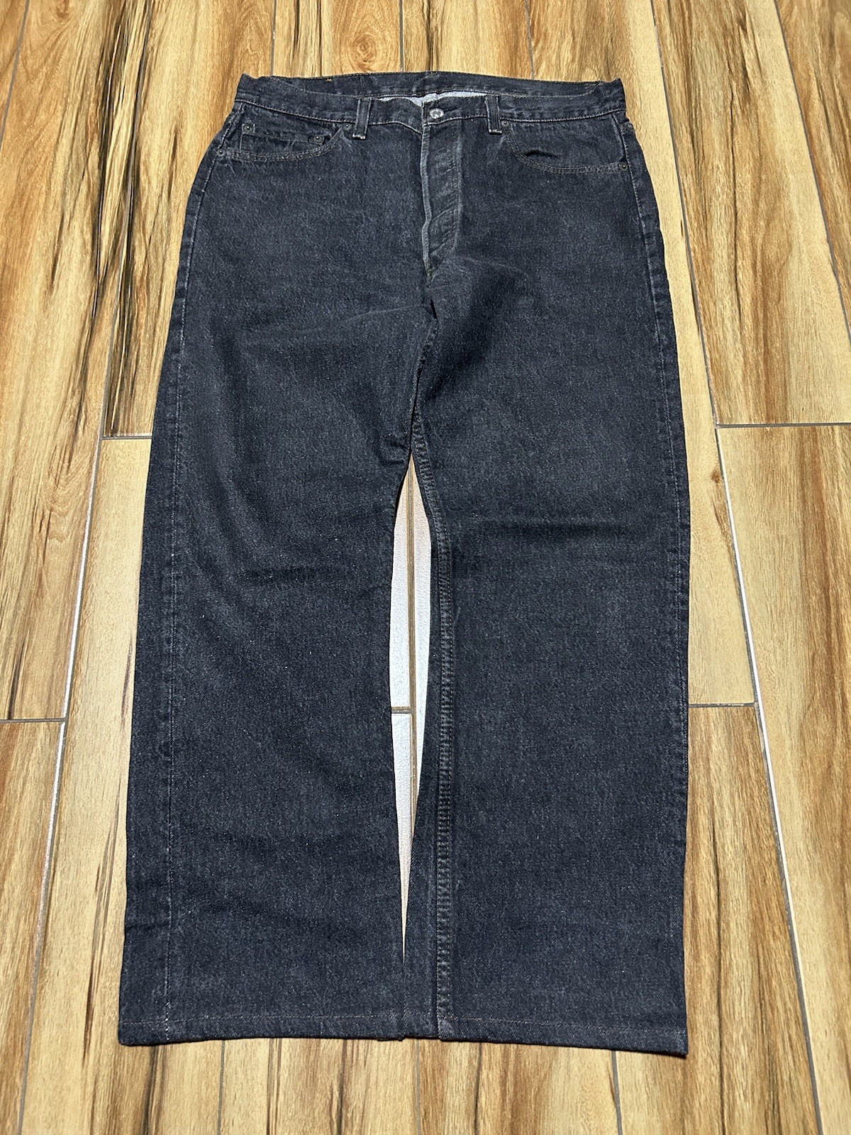 VTG Levi’s 501 Jeans Mens 36×30 Sulphur Black Made in USA No Wash Deadstock