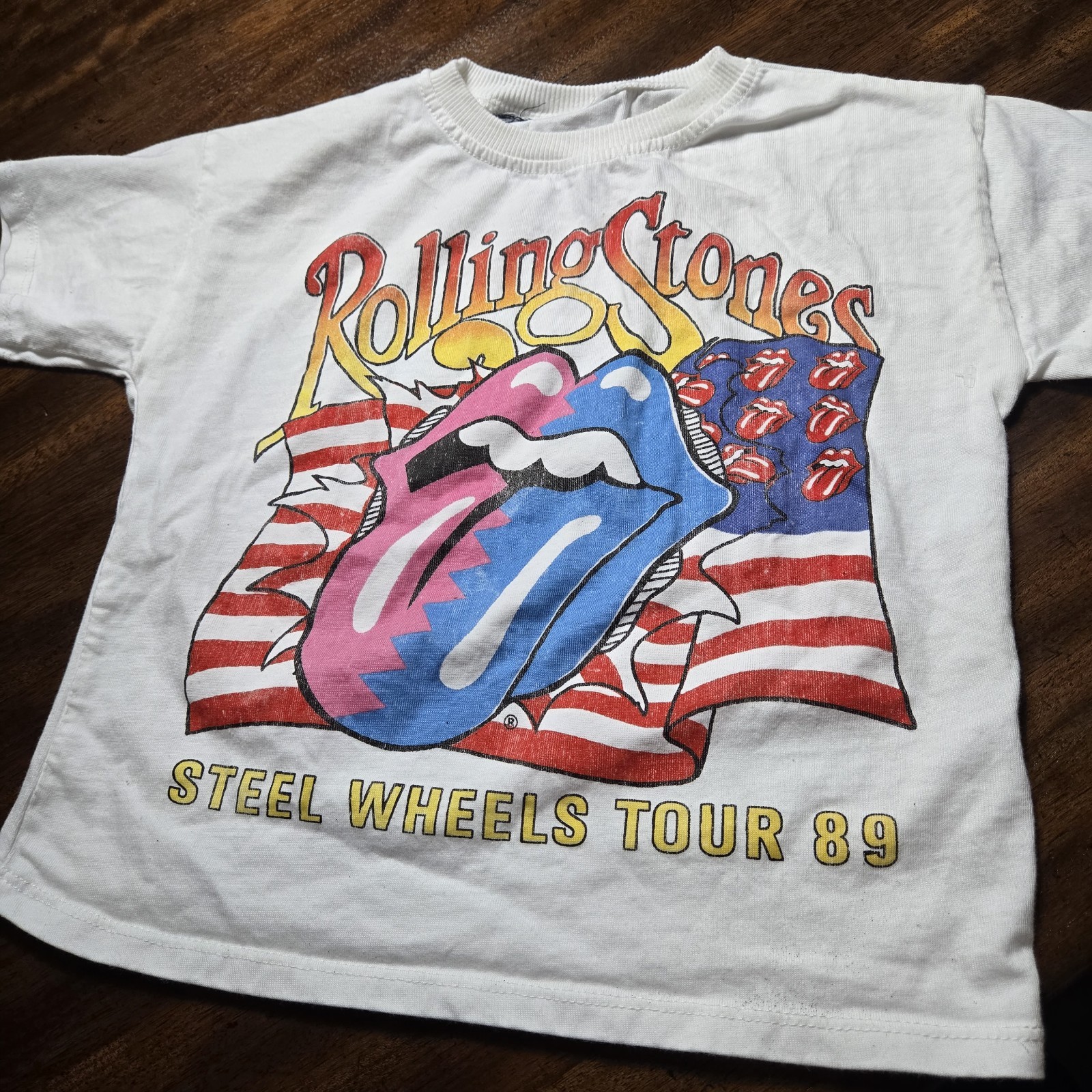 Vintage Rolling Stones 1989 Steel Wheels Tee Shirt 4T