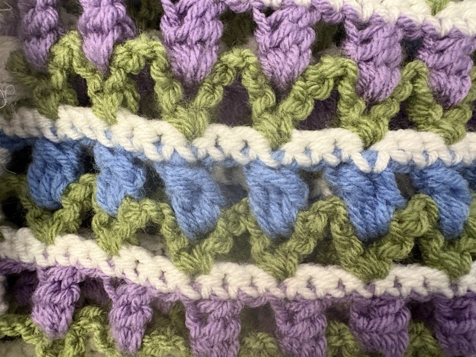 Women’s crochet tulip, mesh, and lace stitch sweater