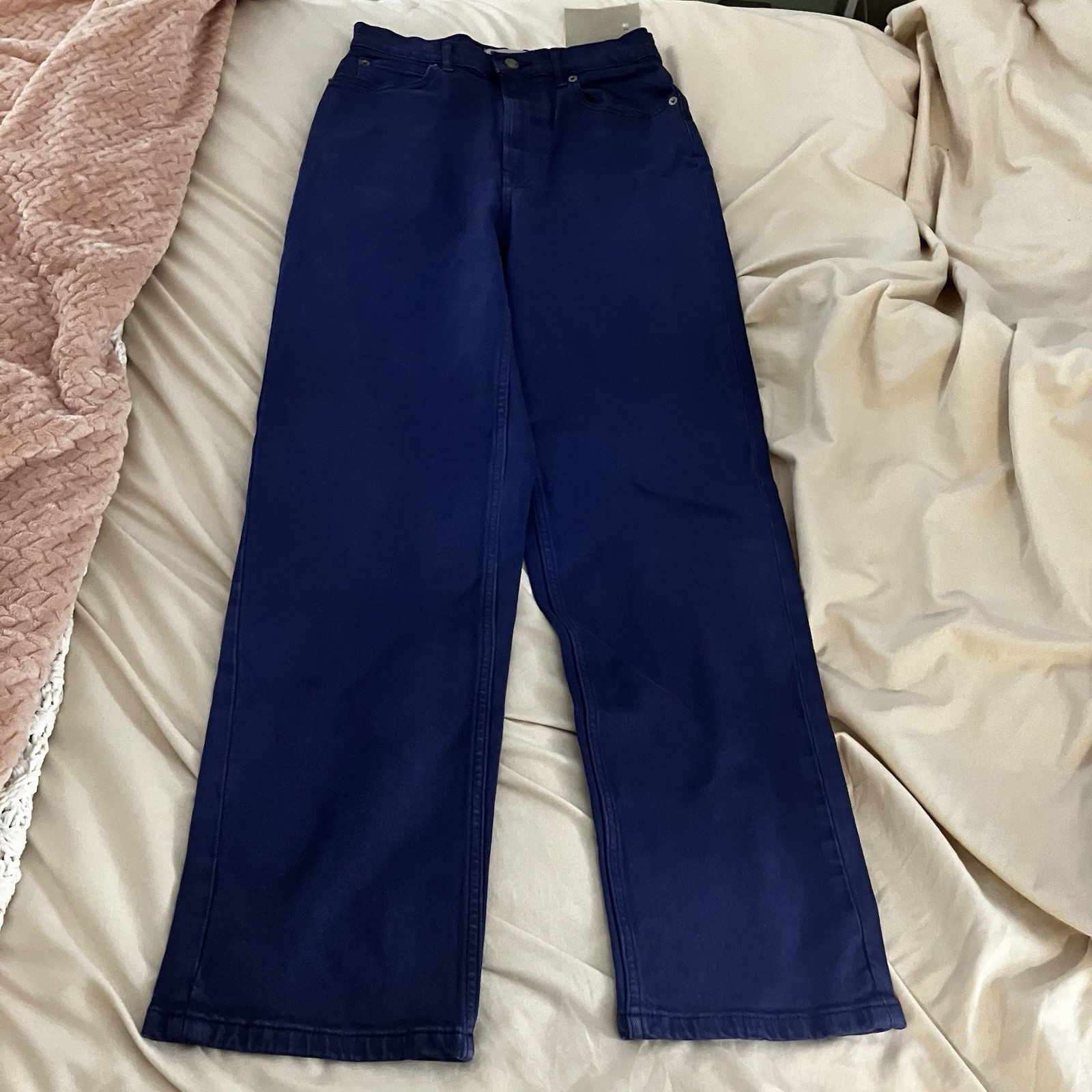 Everlane Way High Straight Leg Jean Women’s Size 26 Tall Blue Low Stretch