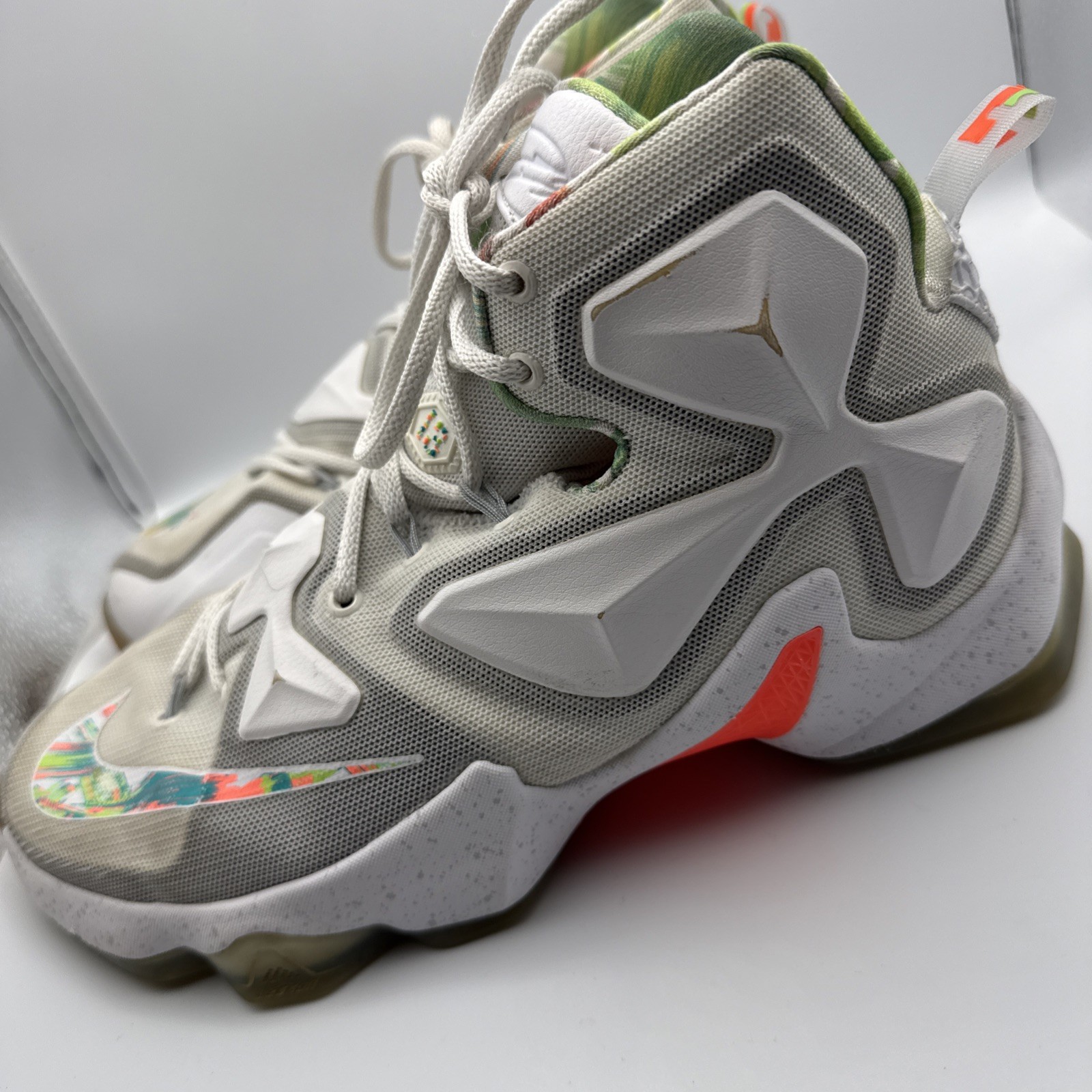 Nike LeBron James 13 Easter White Orange (807219-108) Men’s Size 8.5