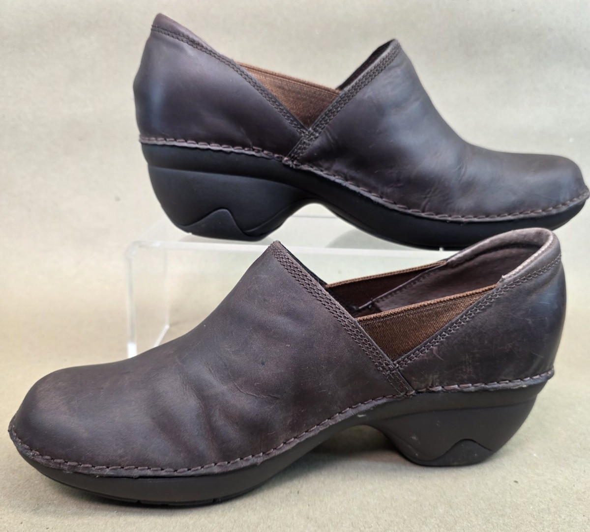 Merrell Emma (Sz 7) Brunette Water Resistant Clog Oiled Leather Slip-on Shoes