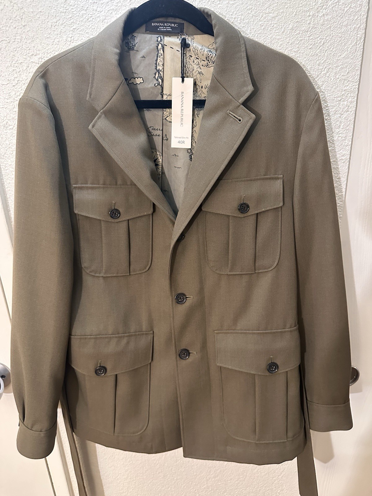 Banana Republic NEW Expedition 44 Heritage Mens Blazer Utility Safari Jacket