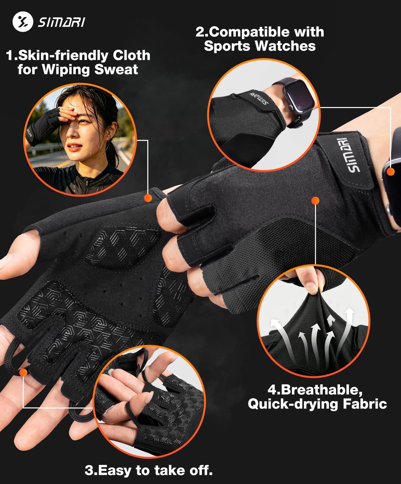Gel Pad Cycling Gloves with Cushion/Grip/Breathable, Workout Bike Gloves for …