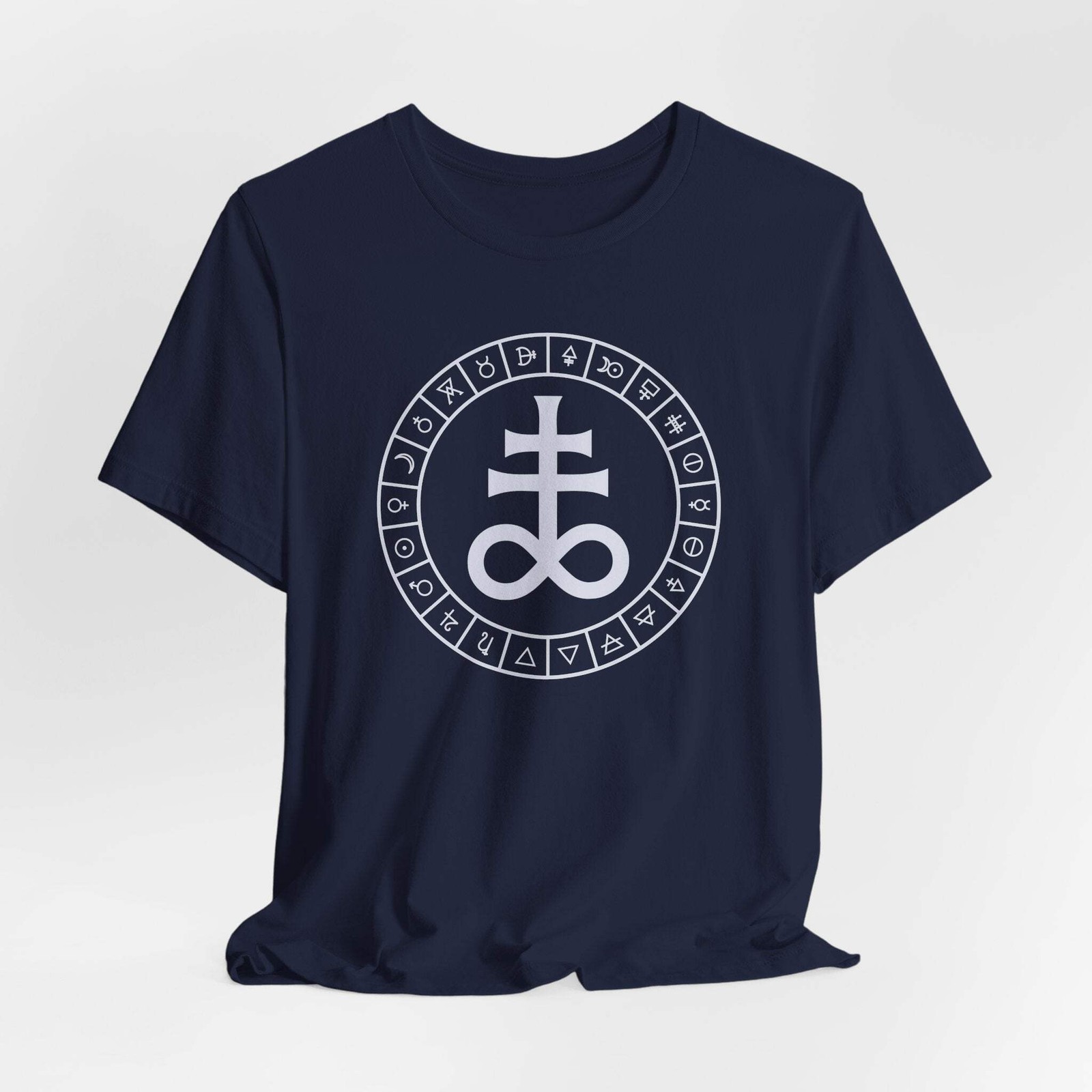 Leviathan Cross Alchemical Occult T-Shirt | Brimstone Symbol Tee Shirt Design