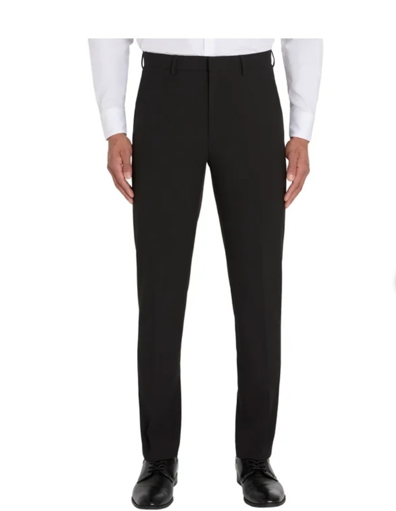 Calvin Klein Men’s Slim Fit Dress Pants 32×32 Black Stretch Flat Front NWT