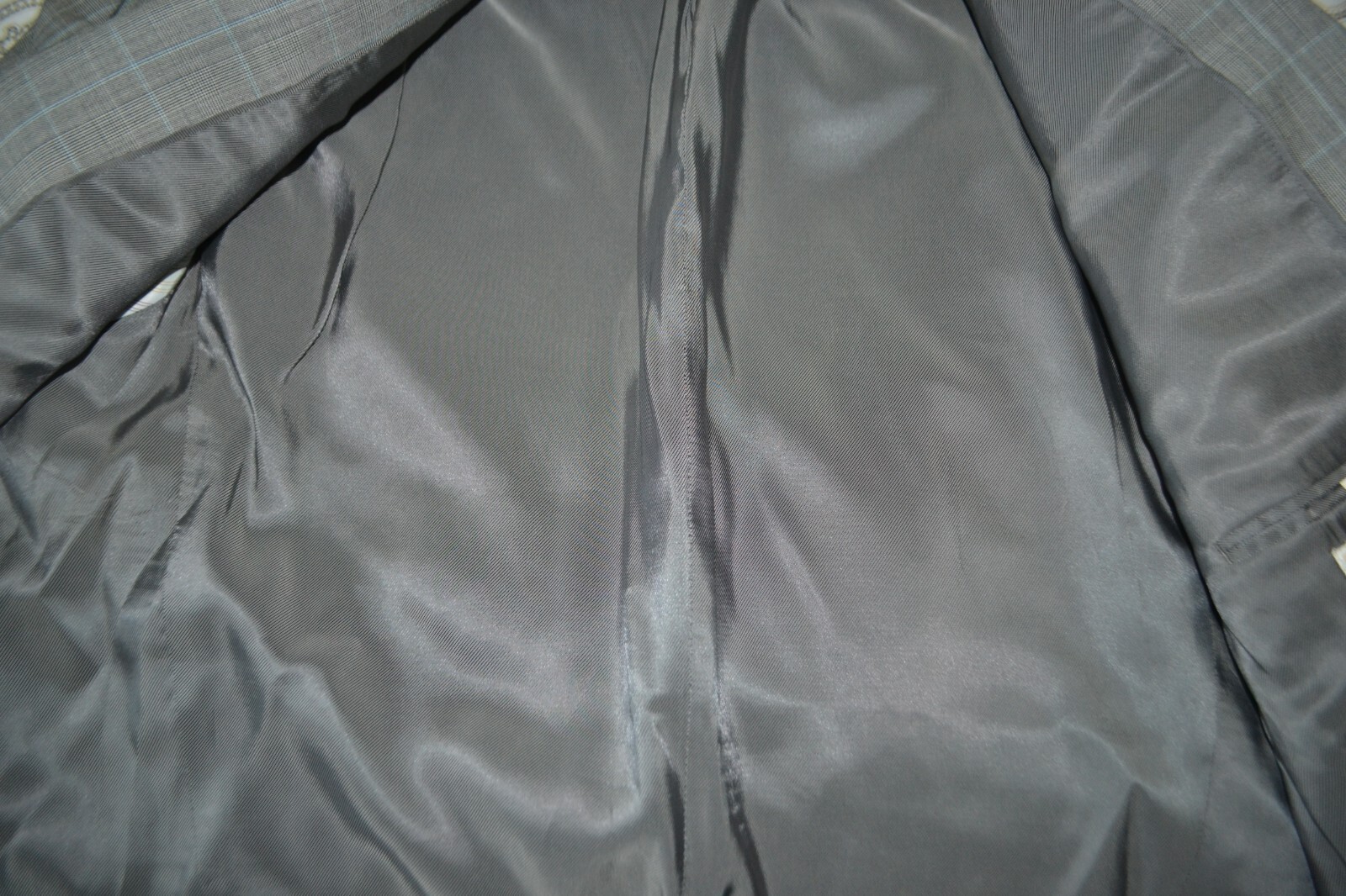 Michael Kors Men Gray Wool Blend Dual Vent Check Pattern Sports Coat Sz 46R