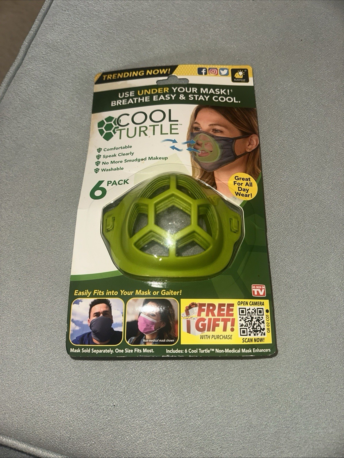 Bulbhead Cool Turtle Cool Turtle Mask Enhancer – Pack of 6
