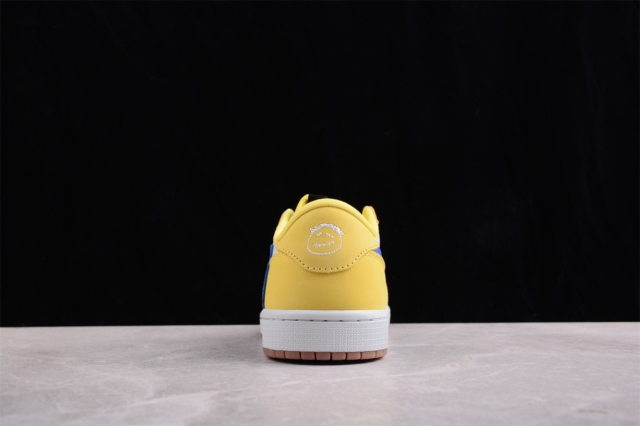 Men’s US Size 7-12 Travis Scott x Jordan 1 Low OG “Canary Yellow” Sneakers