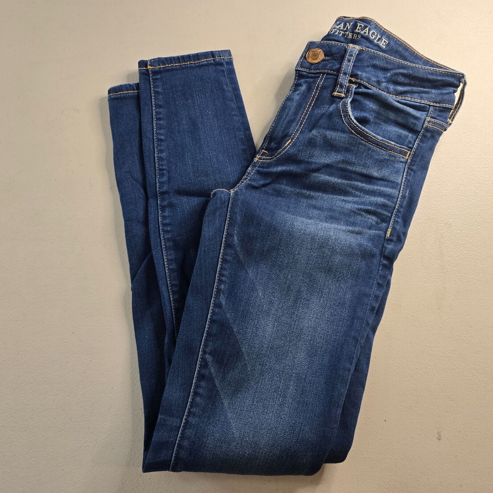 American Eagle Jegging Women’s 2 Regular Blue Dark Wash Super Stretch X