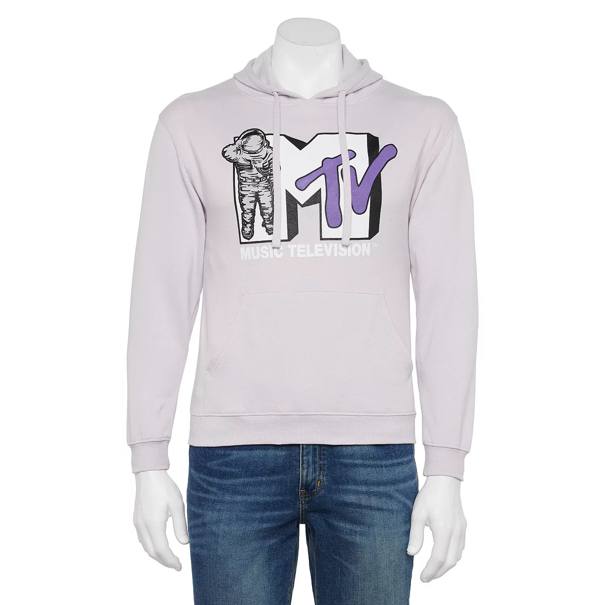 MTV Music Television Hoodie Sweatshirt Mens Size Large Lilac NWT
