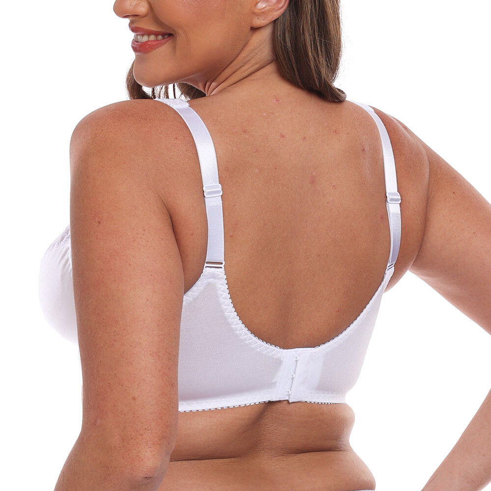 Underwire Full Coverage Bra Wide Straps Support Panel Plus Size 32-54C-F G H I J