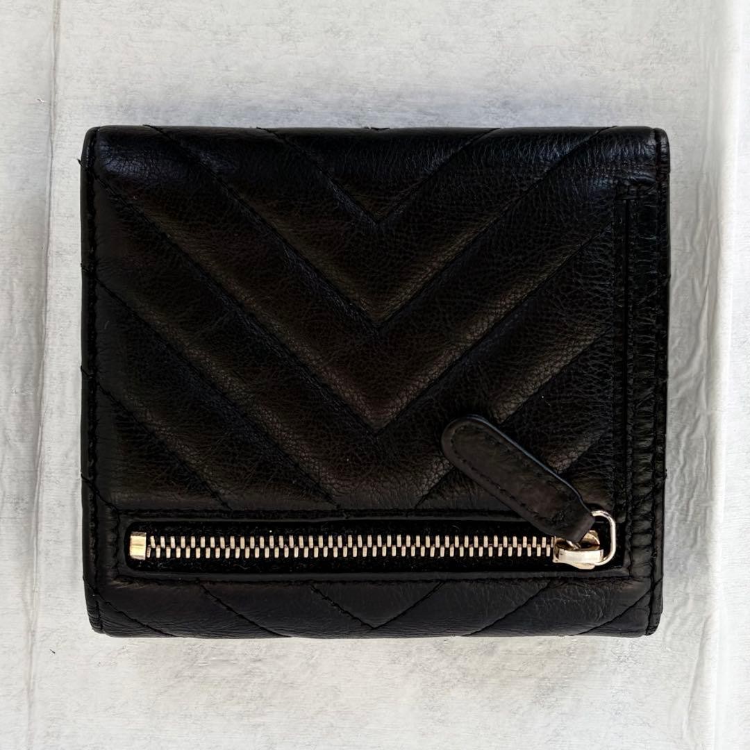 CHANEL Wallet Matelass Compact Wallet Gold Hardware